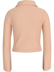 Calvin Klein Pink Slim Rib Long-Sleeved Polo Top - Image 2 of 5