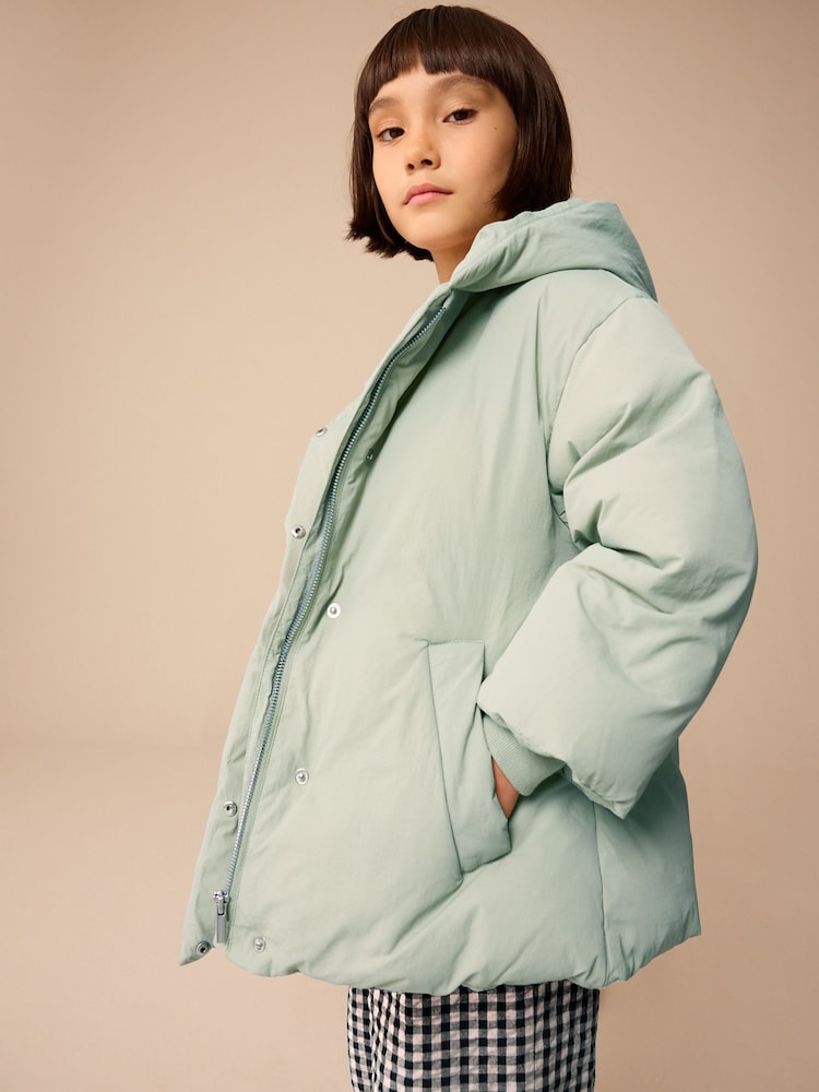 Sage Green Shower Resistant Padded Coat (3-16yrs) - Image 1 of 9