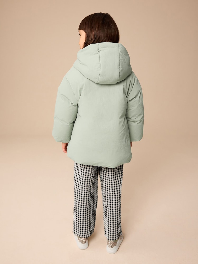 Sage Green Shower Resistant Padded Coat (3-16yrs) - Image 3 of 9
