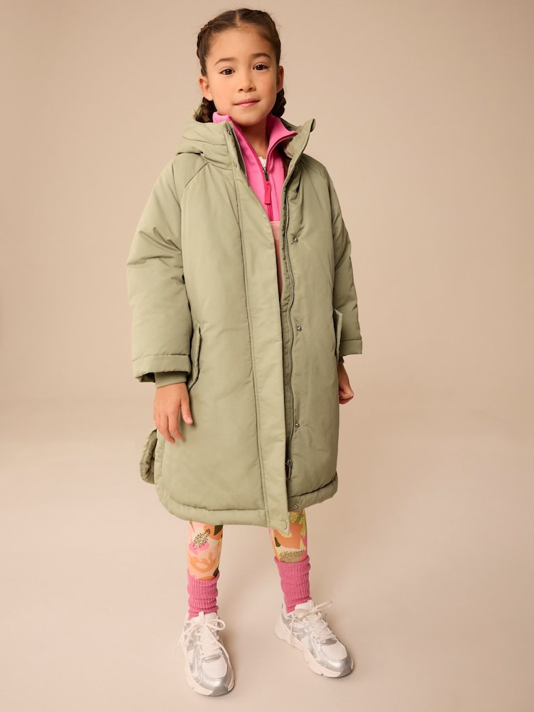 Sage Green Shower Resistant Padded Coat (3-16yrs) - Image 2 of 11