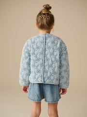 Denim Flower Quilted Jacket (3-16yrs) - Image 3 of 4