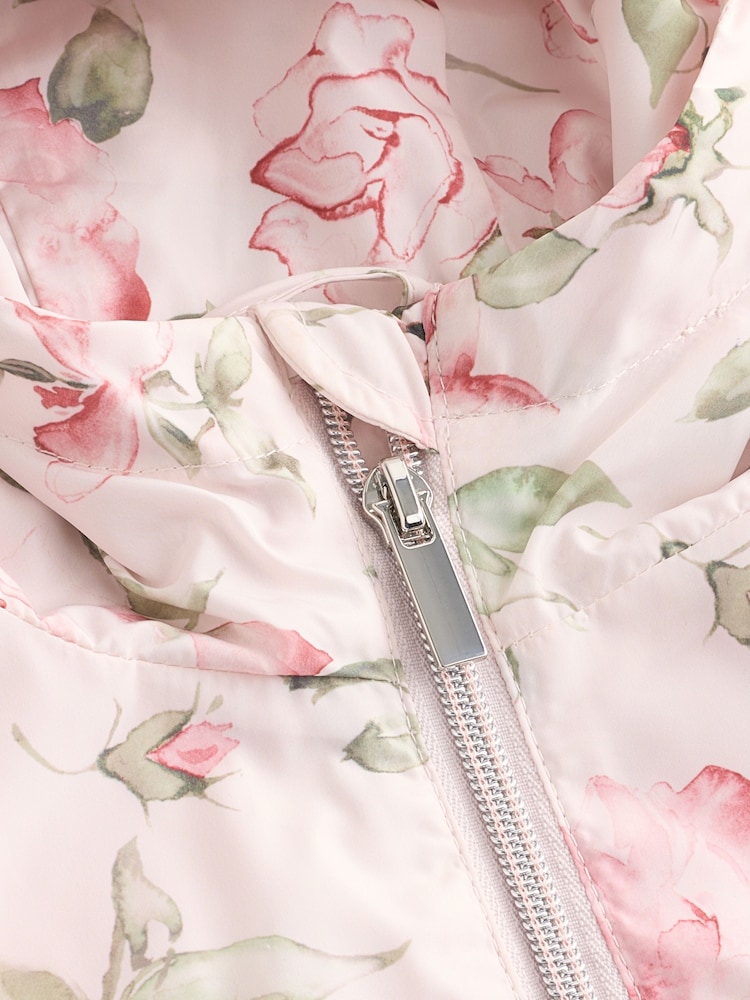 Impression florale rose - Veste à cagoule imperméable (3-16 ans) - Image 8 of 10