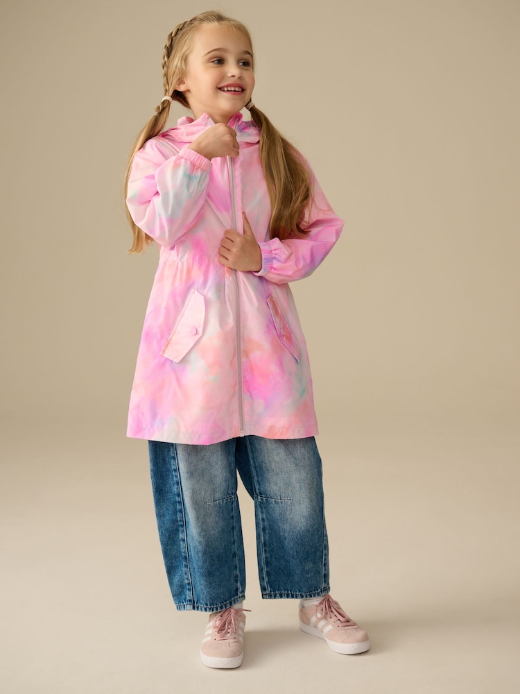 وردي طباعة شكل رخام - Shower Resistant Cagoule Jacket (3-16yrs) - صورة 1 من 11