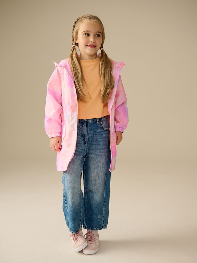 وردي طباعة شكل رخام - Shower Resistant Cagoule Jacket (3-16yrs) - صورة 2 من 11
