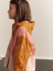 Peach Pink Waterproof Colourblock Cagoule Jacket (3-16yrs) - Image 2 of 4