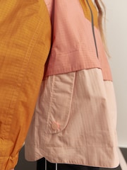 Peach Pink Waterproof Colourblock Cagoule Jacket (3-16yrs) - Image 4 of 4