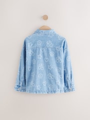 Mid Wash Denim 100% Cotton Tufted Shacket (3-16yrs) - Image 7 of 9