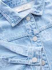 Mid Wash Denim 100% Cotton Tufted Shacket (3-16yrs) - Image 9 of 9