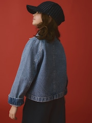 دنيم أزرق متوسط - 100% Cotton Trench Jacket (3-16yrs) - صورة 2 من 8
