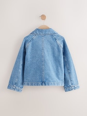 دنيم أزرق متوسط - 100% Cotton Trench Jacket (3-16yrs) - صورة 5 من 8