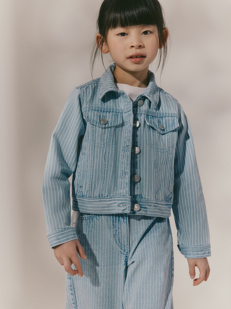 Blauer Ticking-Streifen - Western-Jacke aus 100 % Baumwolle (3–16 J.) - Bild 1 von 9 Blauer Ticking-Streifen - Western-Jacke aus 100 % Baumwolle (3–16 J.) - Bild 1 von 9