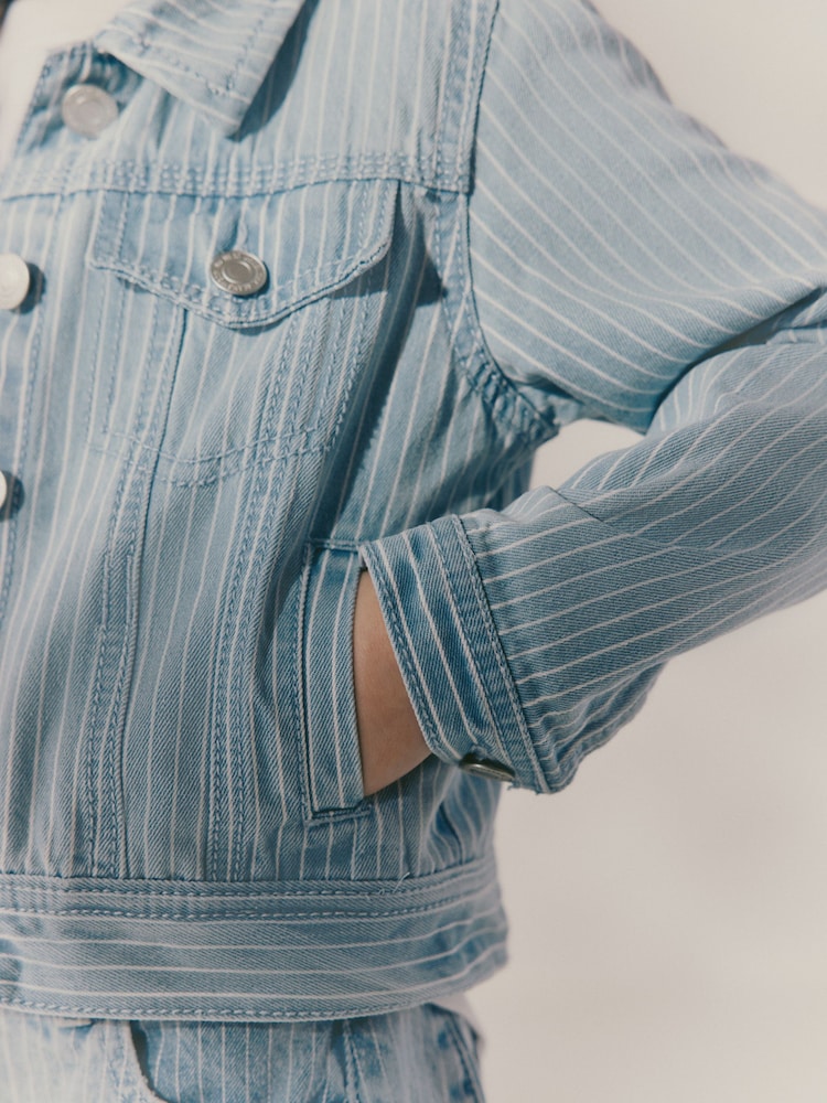 Bleu à rayures - Veste Western % 100 (3à16 ) - Image 4 of 9