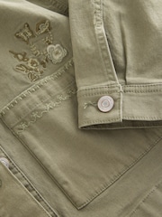 Khaki Floral Embroidered Shacket (3-16yrs) - Image 7 of 7