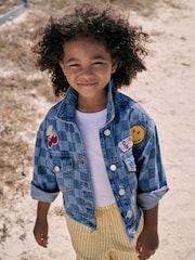 Blue Denim 100% Cotton Smiley World Denim Jacket (3-16yrs) - Image 3 of 4
