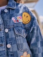 Blue Denim 100% Cotton Smiley World Denim Jacket (3-16yrs) - Image 4 of 4