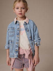 Blue Denim Collared Shacket (3-16yrs) - Image 2 of 6