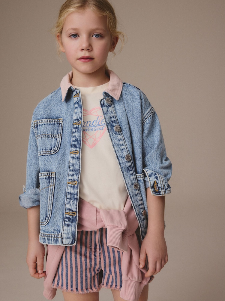 Blue Denim Collared Shacket (3-16yrs) - Image 2 of 6