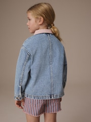 Blue Denim Collared Shacket (3-16yrs) - Image 4 of 6