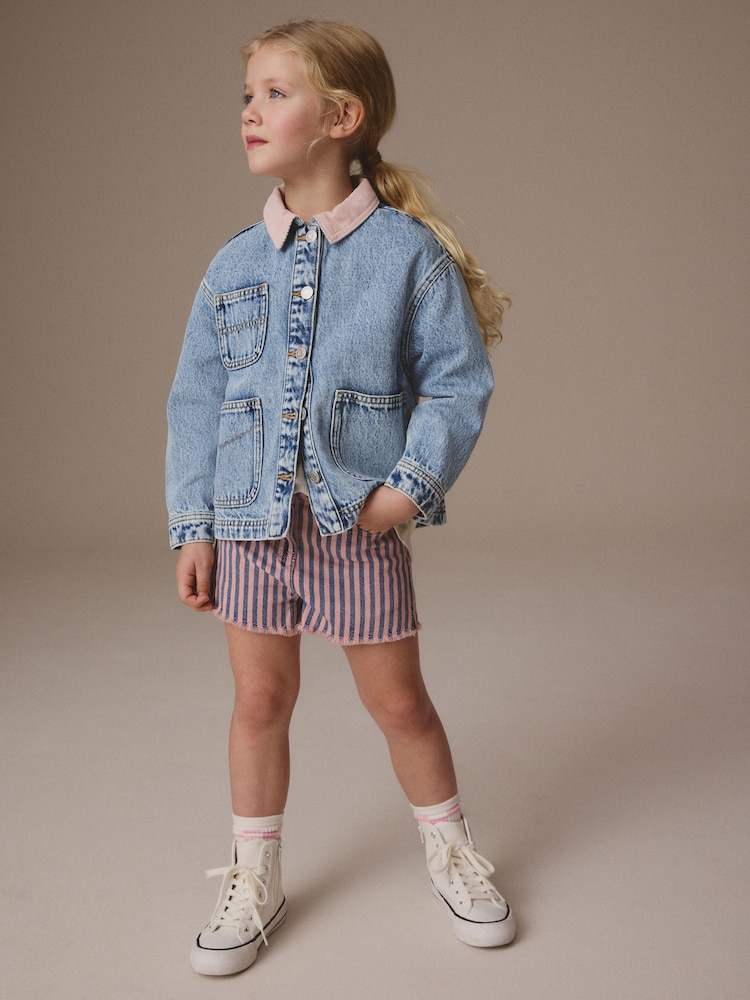 Blue Denim Collared Shacket (3-16yrs) - Image 5 of 6