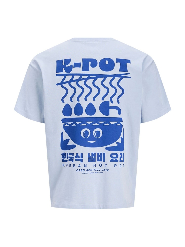 JACK & JONES Blue Back Graphic K-Pot T-Shirt - Image 7 of 7 JACK & JONES Blue Back Graphic K-Pot T-Shirt - Image 7 of 7
