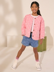 Pink Mixed Print Quilted Jacket (3-16yrs) - Image 2 of 4