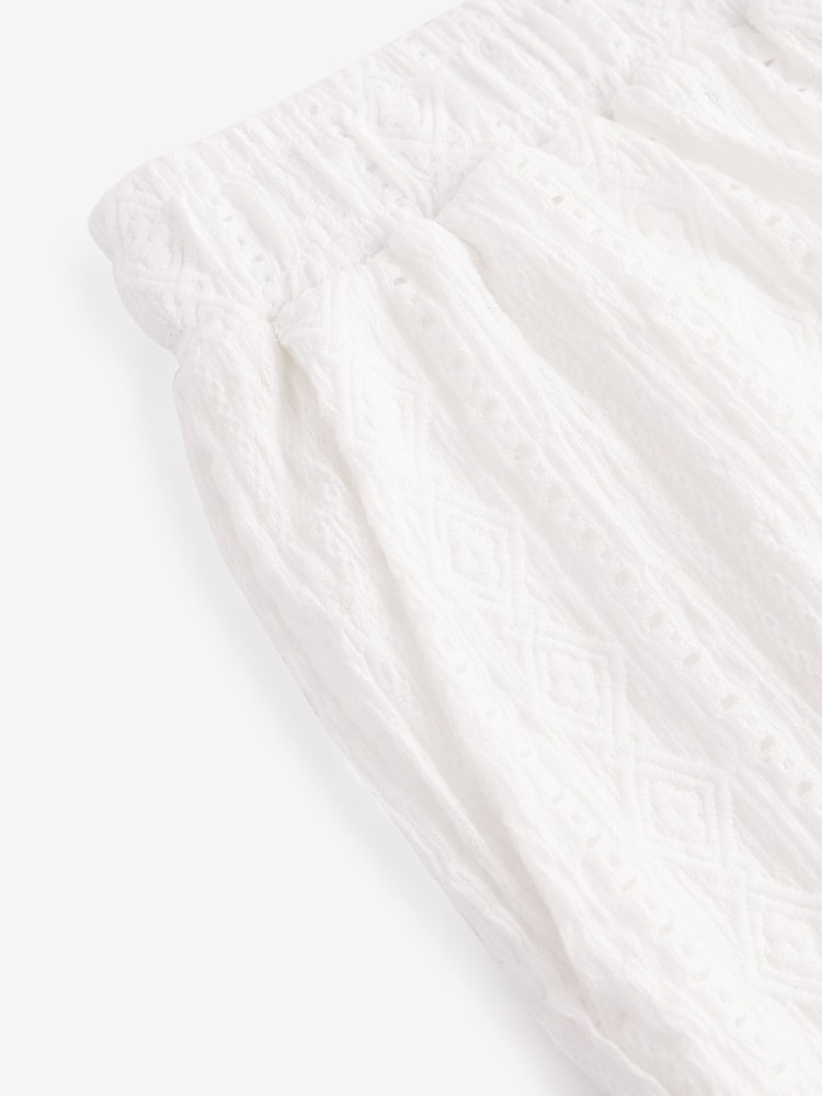 White Broderie Holiday Shorts - Image 8 of 8