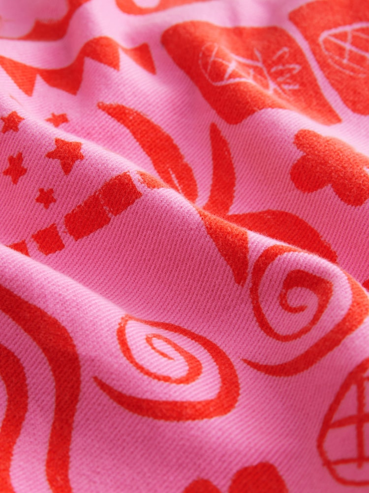Pink/Red AOP Shacket and Shorts Set (3-16yrs) - Image 5 of 7