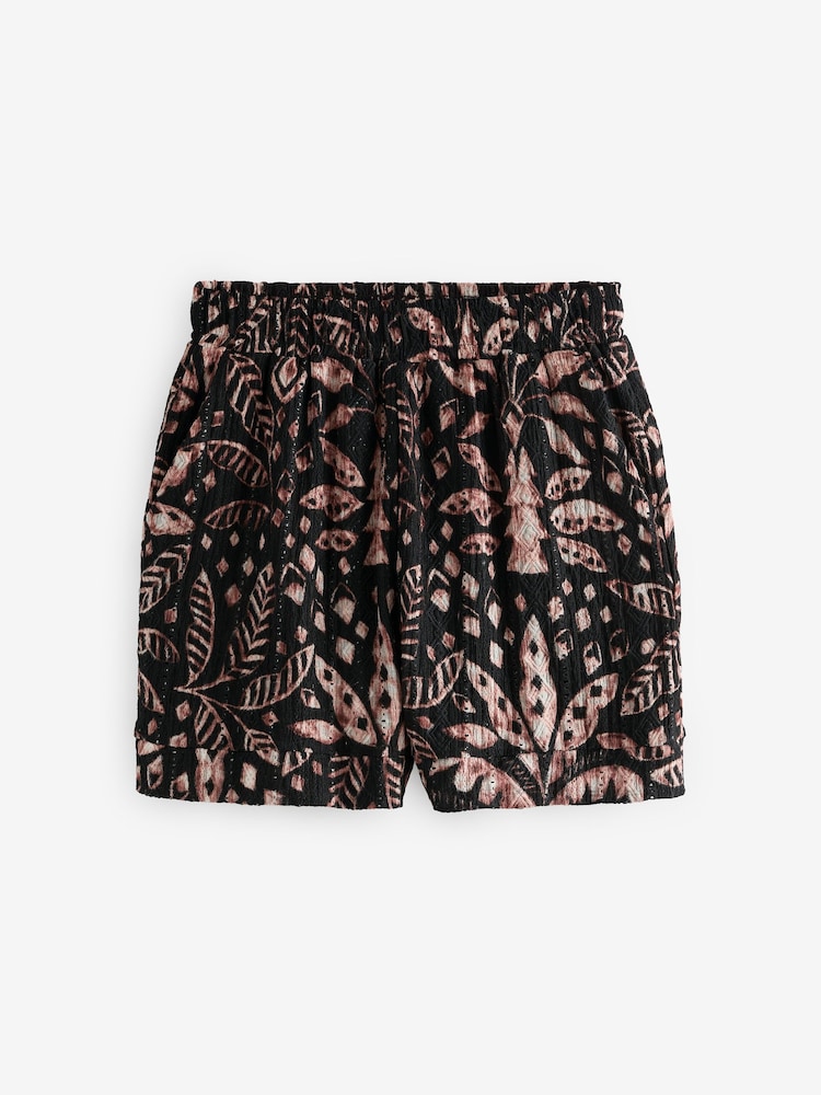 Noir/Brown Imprimé - Short de vacances brodé - Image 4 of 6