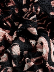 Black/Brown Print Broderie Holiday Shorts - Image 5 of 6