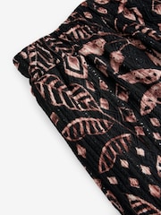 Black/Brown Print Broderie Holiday Shorts - Image 6 of 6