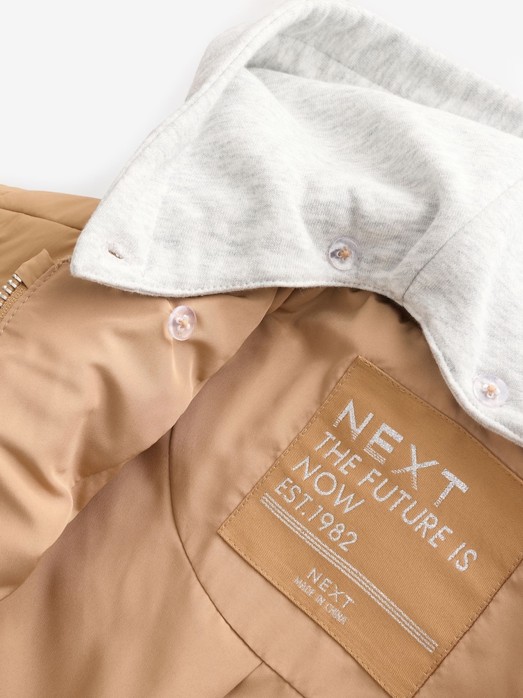Stone Natural Shower Resistant Quilted Bomber Jacket (3-16yrs) - Image 11 of 11