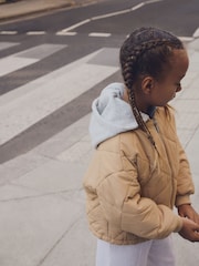 Stone Natural Shower Resistant Quilted Bomber Jacket (3-16yrs) - Image 2 of 11