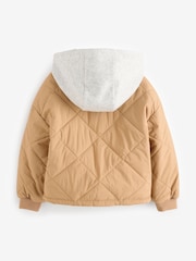 Stone Natural Shower Resistant Quilted Bomber Jacket (3-16yrs) - Image 8 of 11