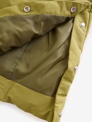 Bright Green Shower Resistant Padded Puffer Hooded Mid Length Coat - Image 9 of 11