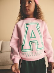 Pink/Green Slogan Sweatshirt (3-16yrs) - Image 4 of 8