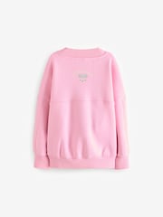 Pink/Green Slogan Sweatshirt (3-16yrs) - Image 6 of 8