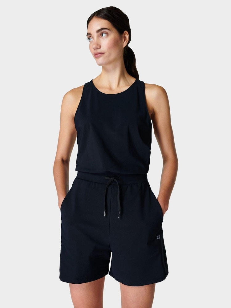 Sweaty Betty Black Explorer Playsuit - Image 1 of 7