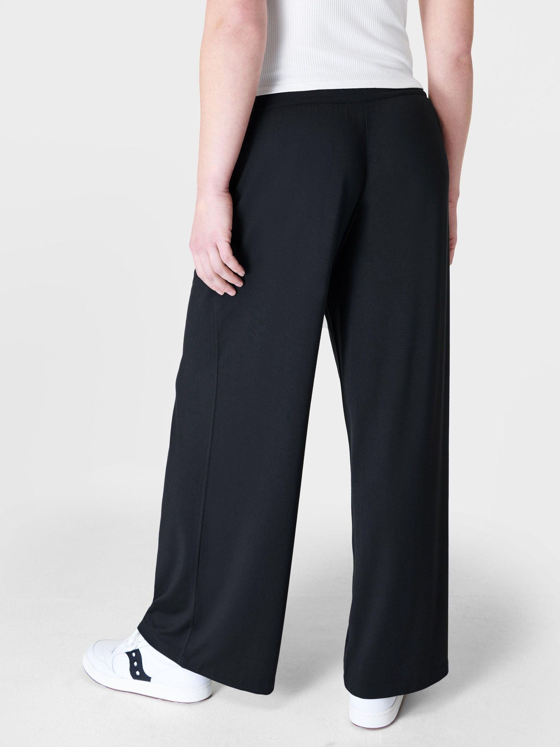 Buy Sweaty Betty Black Modal Wide Leg Trousers from Next USA