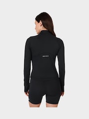 Sweaty Betty Black Black All Day Active Zip Up Sweatshirt - Image 2 of 8