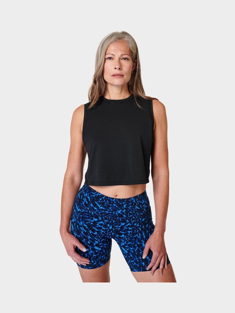 Schwarz - Sweaty Betty Breathe Easy Crop-Tanktop - Bild 1 von 7
