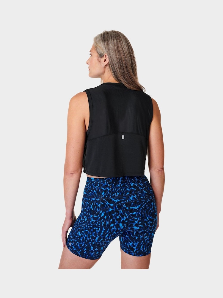 Schwarz - Sweaty Betty Breathe Easy Crop-Tanktop - Bild 2 von 7