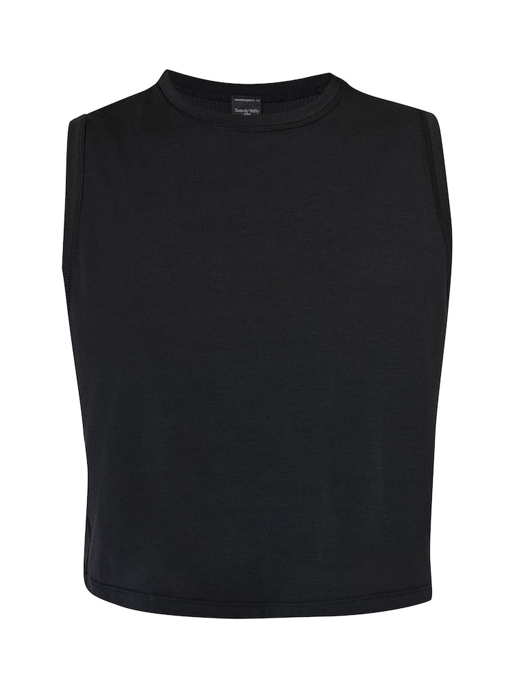 Schwarz - Sweaty Betty Breathe Easy Crop-Tanktop - Bild 7 von 7