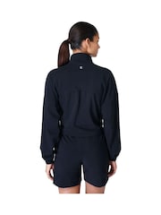 Sweaty Betty Black Explorer Half Zip Midlayer Top - Image 2 of 6