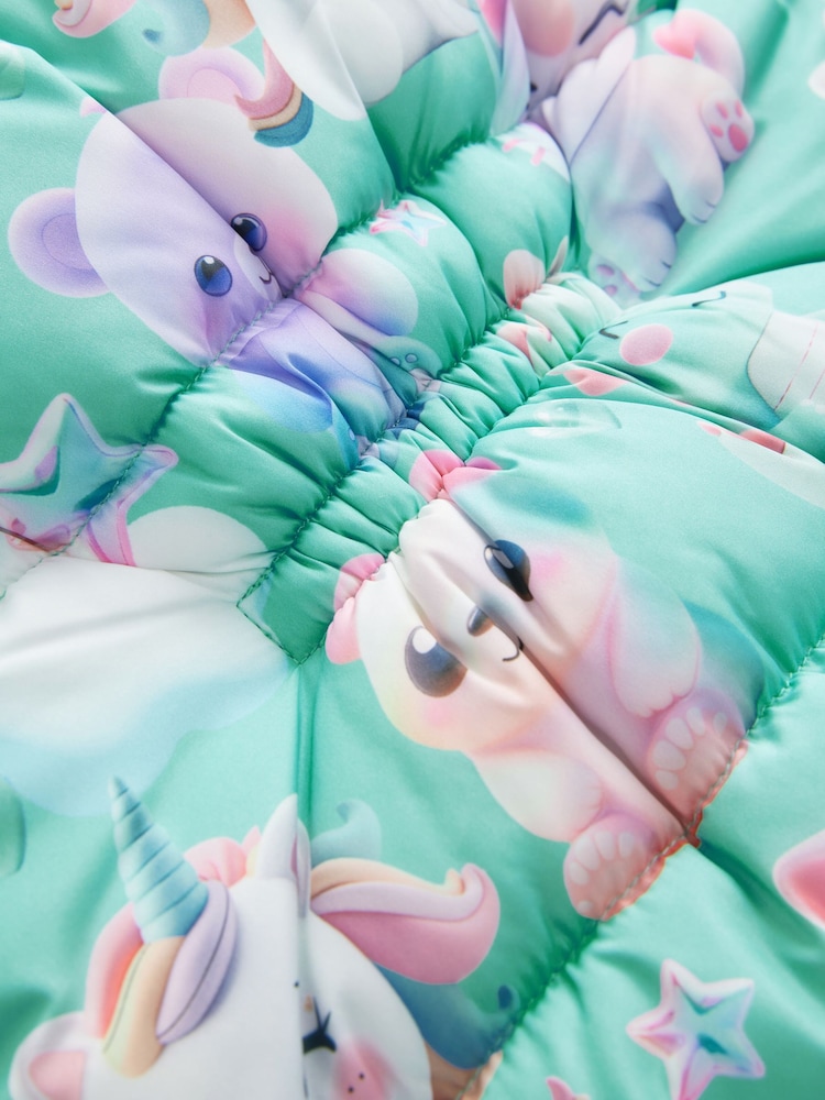 Teal Blue Shower Resistant Printed Snowsuit (3mths-7yrs) - Image 9 of 9