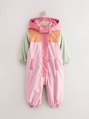 Pink Waterproof Colour Block Snowsuit (3mths-7yrs) - Image 6 of 10