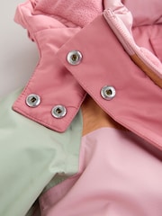 Pink Waterproof Colour Block Snowsuit (3mths-7yrs) - Image 9 of 10