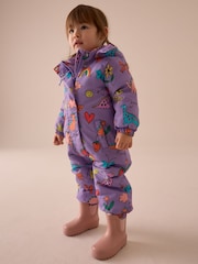 Purple Shower Resistant Character AOP Snowsuit (3mths-7yrs) - Image 2 of 9
