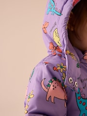 Purple Shower Resistant Character AOP Snowsuit (3mths-7yrs) - Image 4 of 9