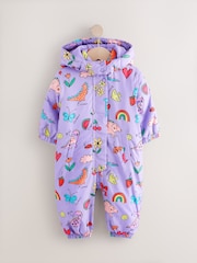 Purple Shower Resistant Character AOP Snowsuit (3mths-7yrs) - Image 5 of 9