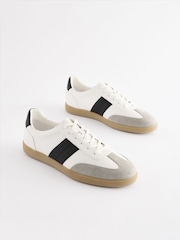 White T-Bar Low Trainers - Image 1 of 6